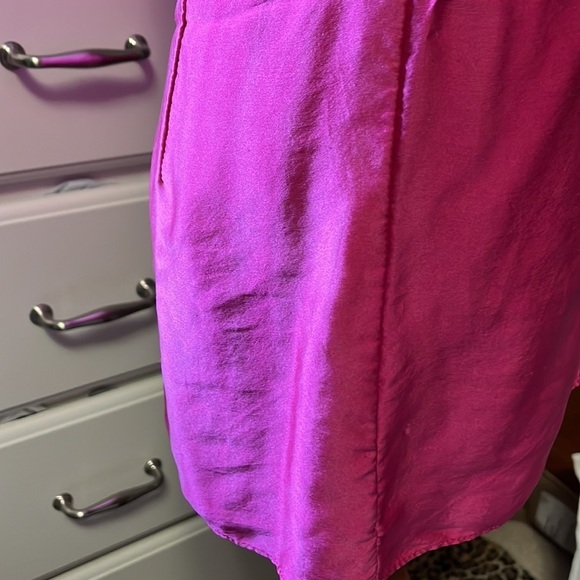 Cache 100% silk halter top with rhinestones and padding, hot pink and orange - Picture 6 of 13